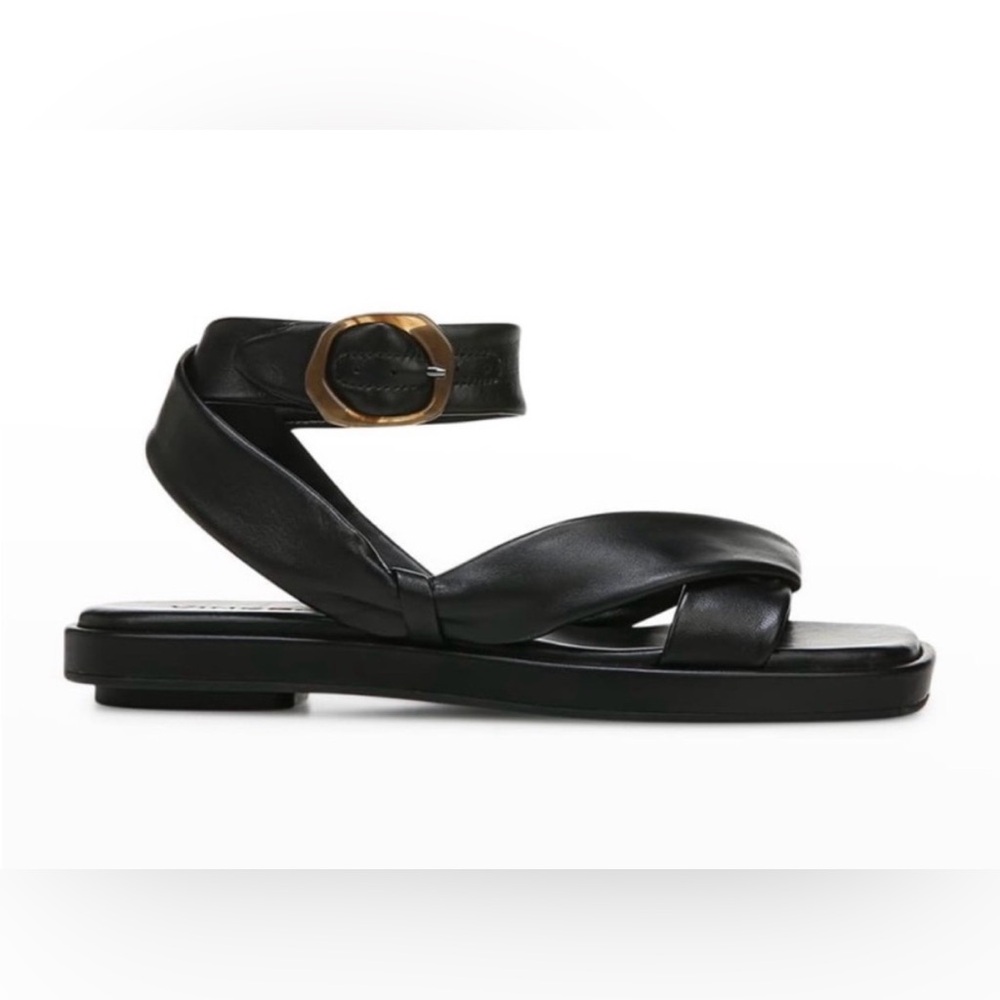 Vince Reza Ankle Strap Sandal Size 7 Black